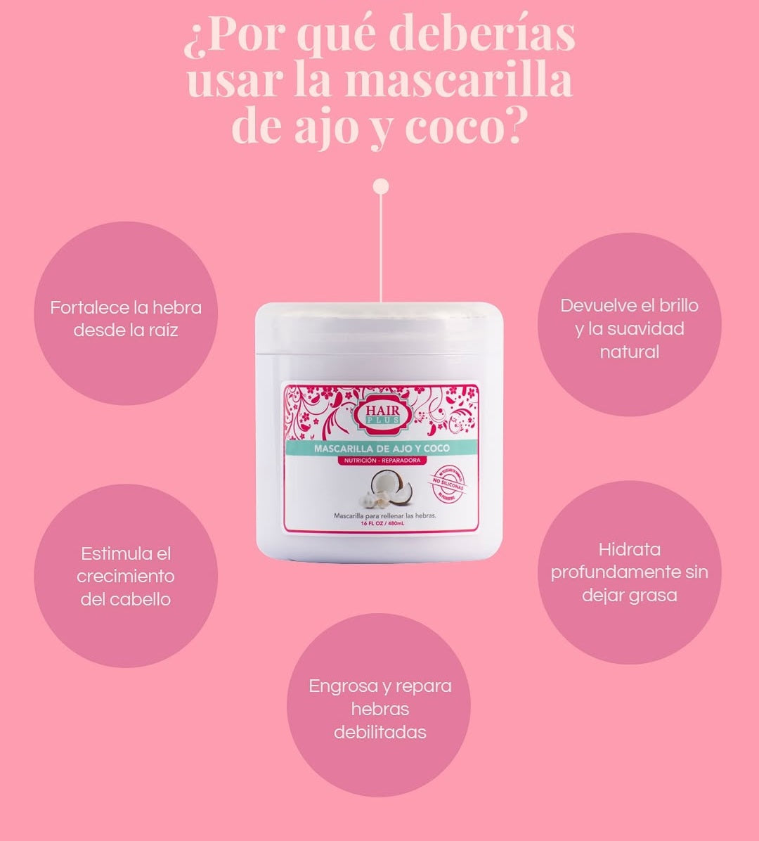 Mascarilla de Ajo y Coco