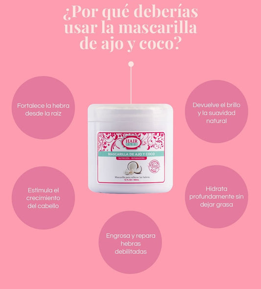 Mascarilla de Ajo y Coco
