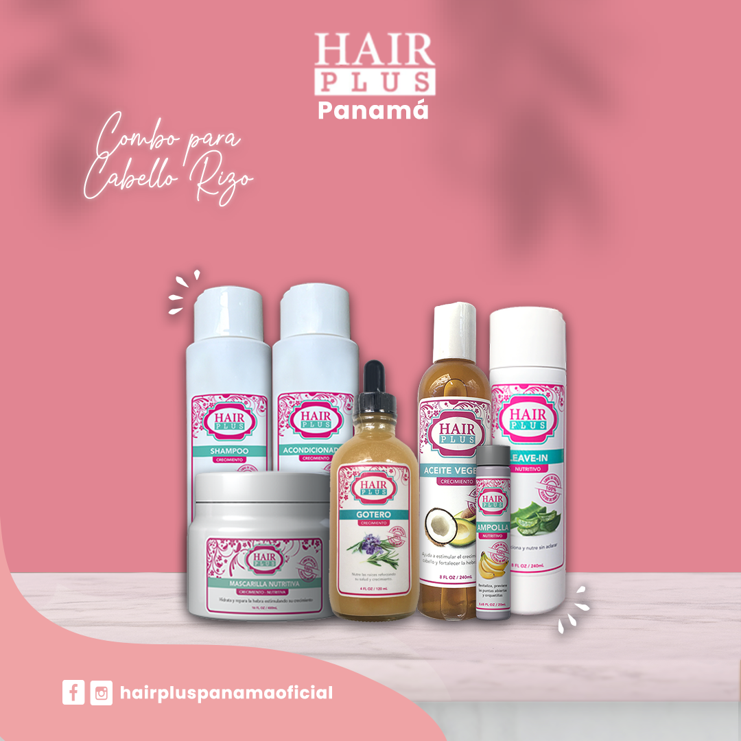 Combo para cabello riso crecimiento e hidratación